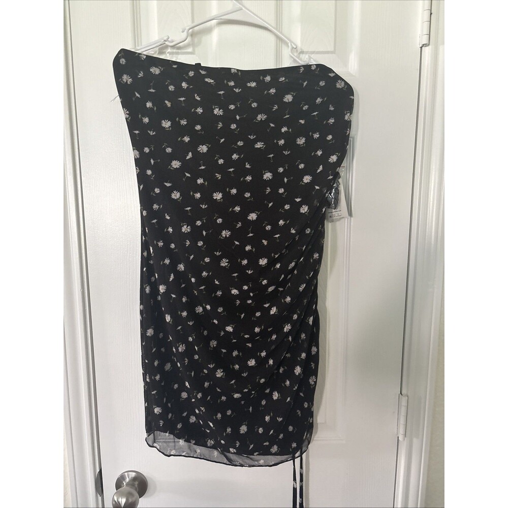 No Boundaries Junior's Large 11/13 Mini Dress Floral Print Padded NEW Black